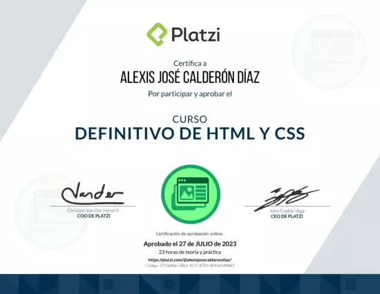 Certificado Definitivo de HTML y CSS