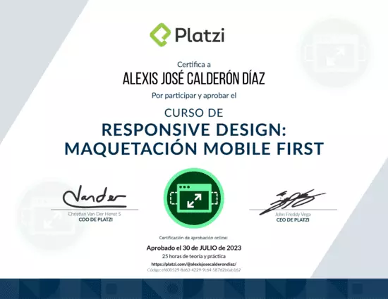 Certificado Mobile First