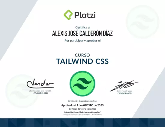 Certificado Tailwind CSS